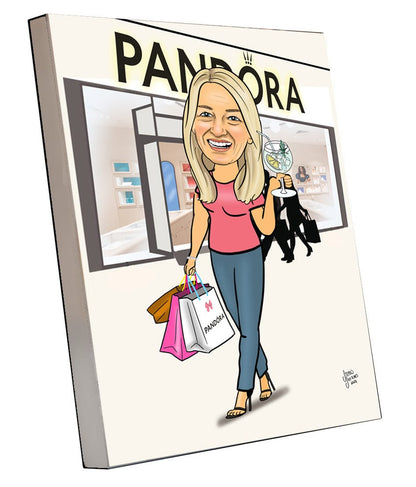 Shopping Caricature