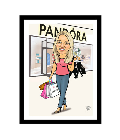 Shopping Caricature