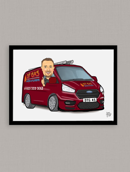 Custom Van Caricature