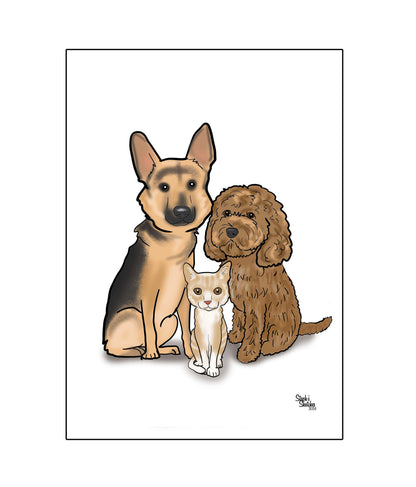 Pet Dog Caricature | Pet Caricature | Steph's Sketches