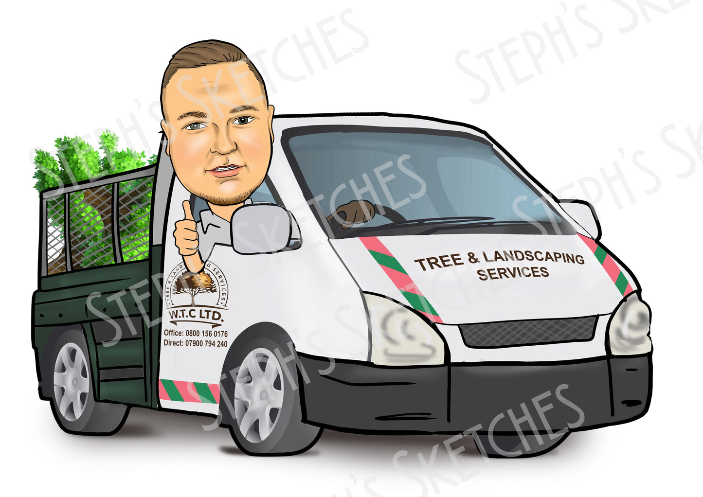 Custom Van Caricature