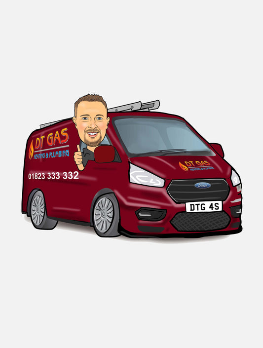 Custom Van Caricature