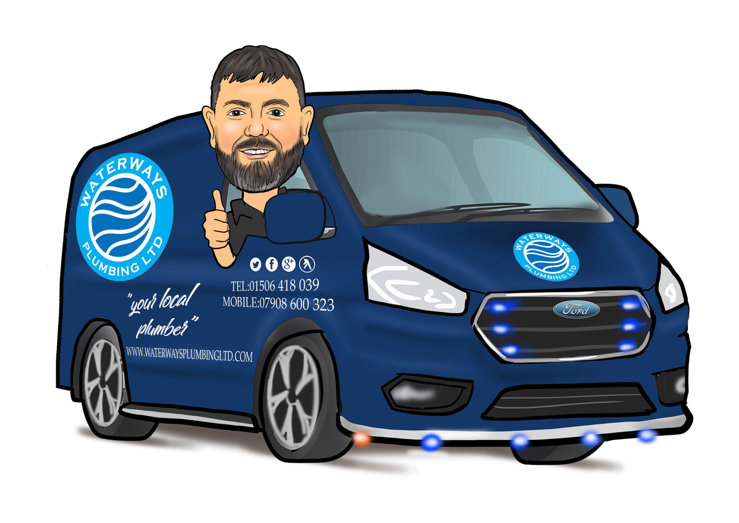 Custom Van Caricature