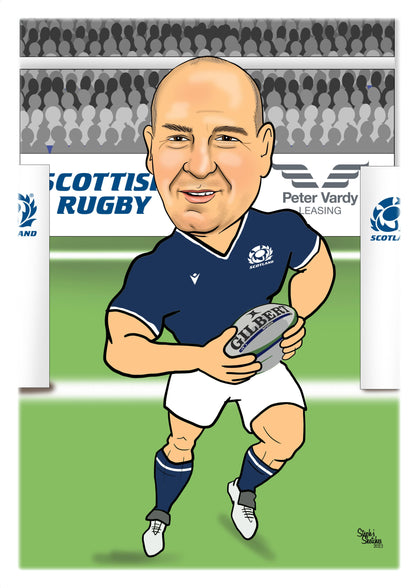 Rugby Player Caricature