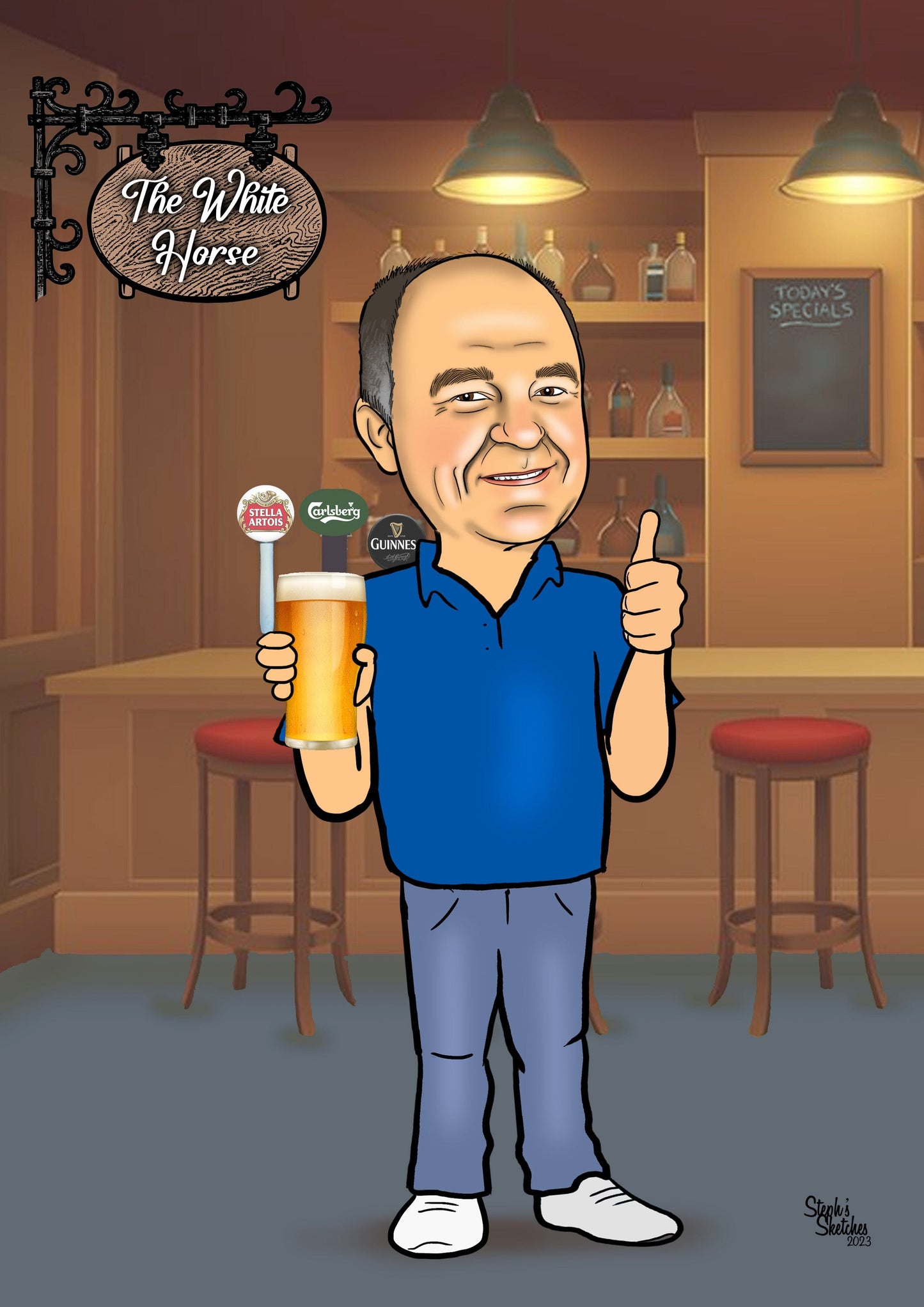 Pub Caricature - 1 person