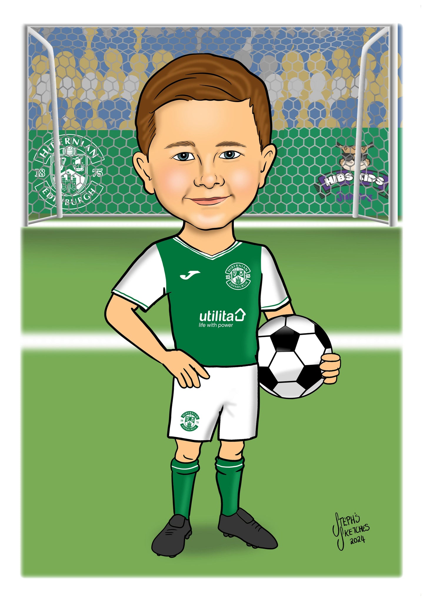 Football/Soccer Player Caricature - standing pose