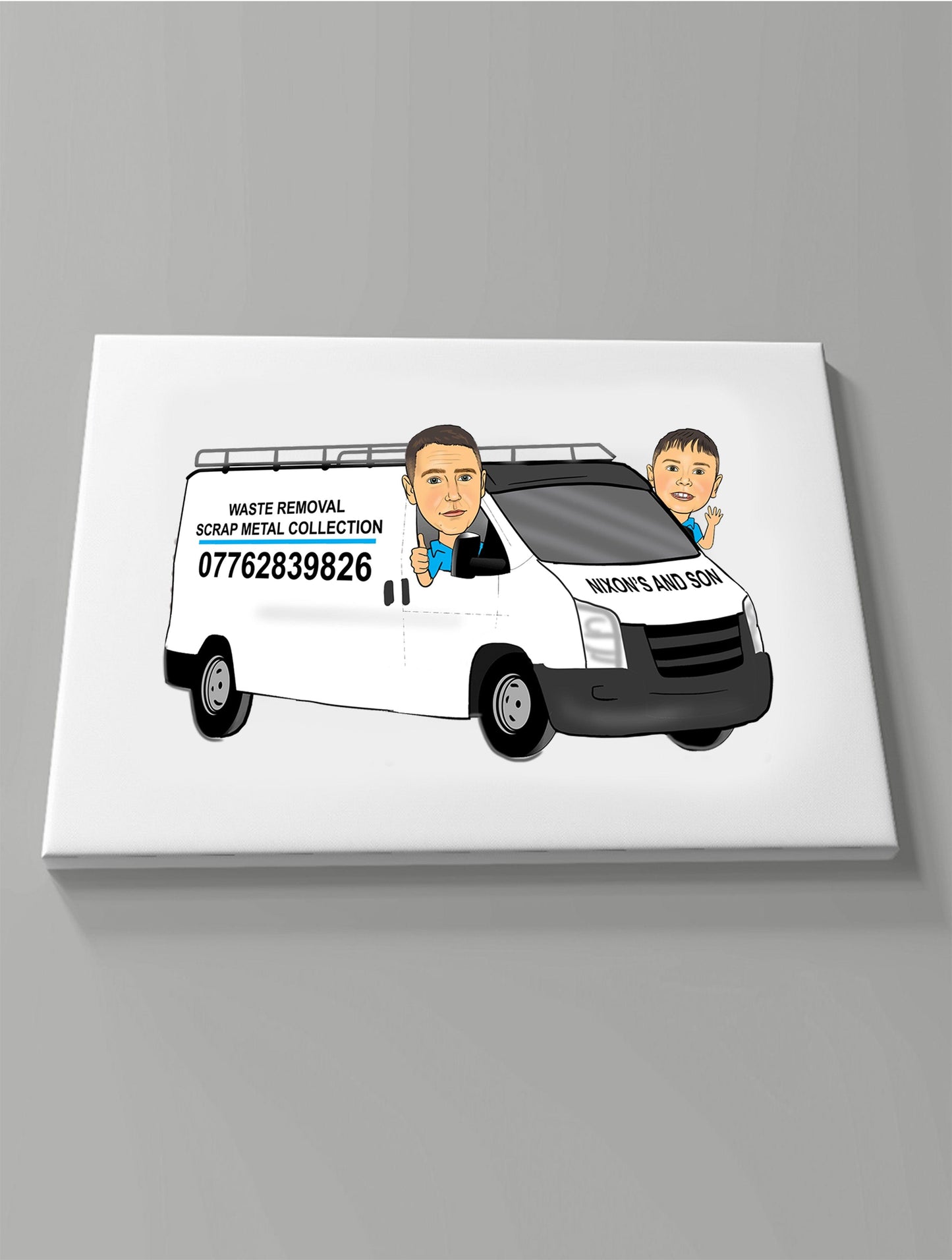 Custom Van Caricature - 2 people