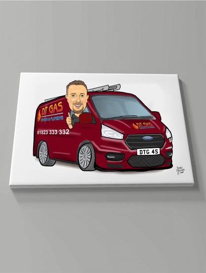 Custom Van Caricature