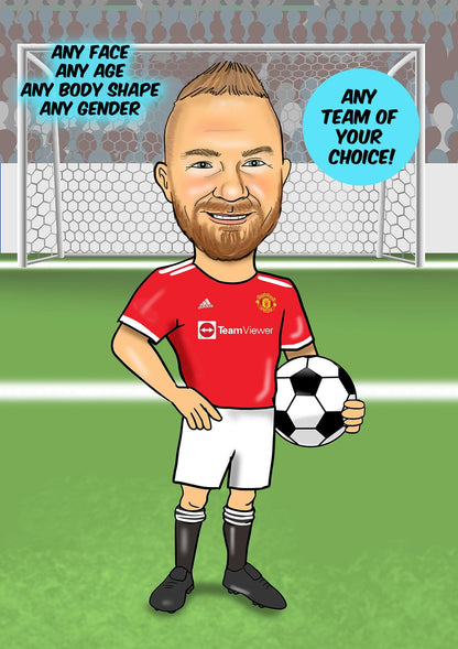 Football/Soccer Player Caricature - standing pose