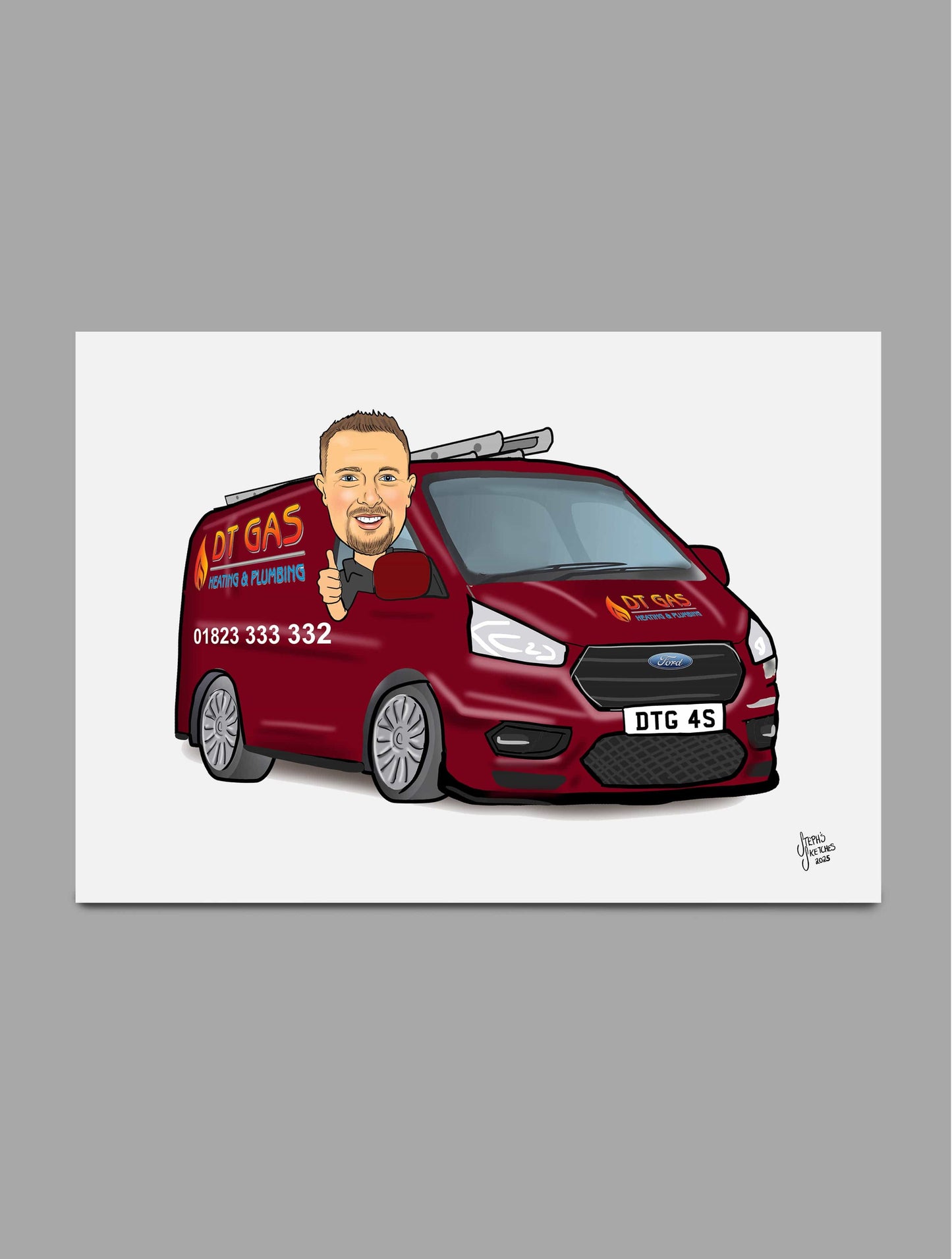 Custom Van Caricature