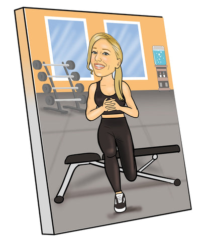 Women Gym Caricature | Gym Caricature Woman | Steph's Sketches